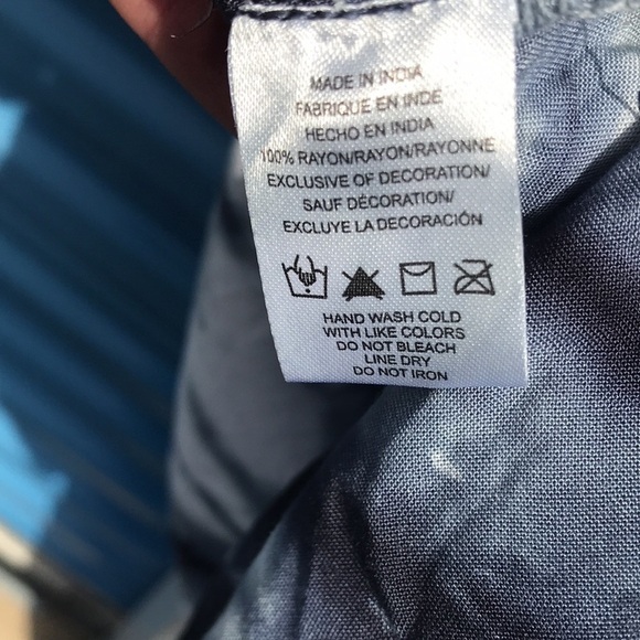 LONG BLUE TYE DYED MAXI SUMMER DRESS by SUGAR & CREAM SIZE SMALL EUC - Picture 10 of 10